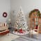 10ft. Pre-Lit Flocked West Virginia Fir Artificial Christmas Tree, Clear LED Lights